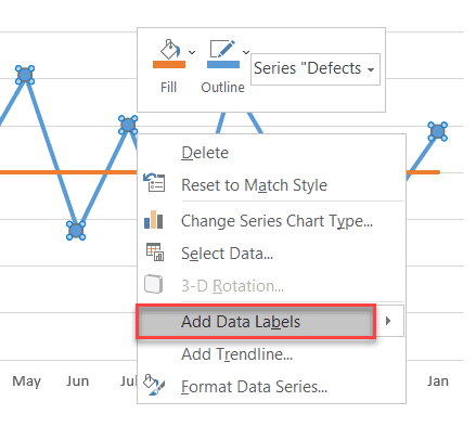 Choose "Add Data Labels"