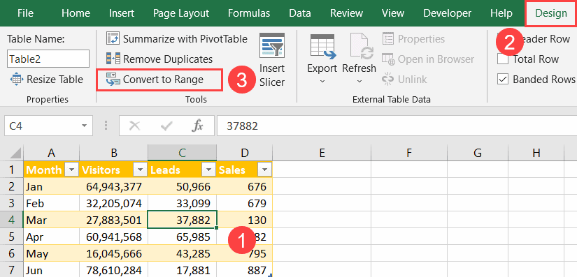 What Does Convert Table To Range Mean In Excel