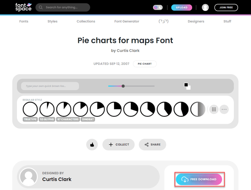 Download the custom font