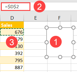 How to insert a formula or a worksheet cell into a text box