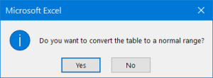 3 Quick☝️ Ways to Convert a Table to a Normal Range in Excel