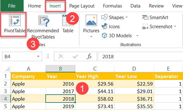 excel pivot chart legend content