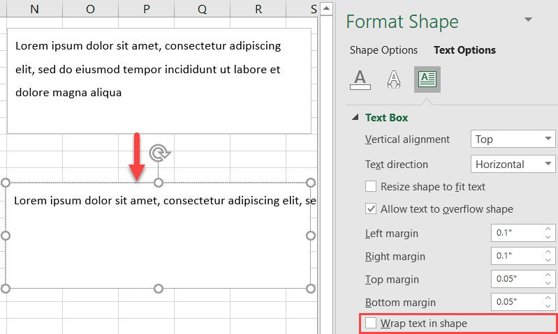 Wrap text in shape