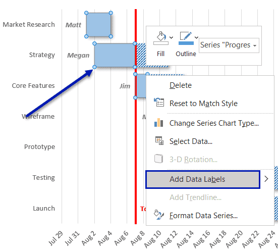 Click Add Data Labels