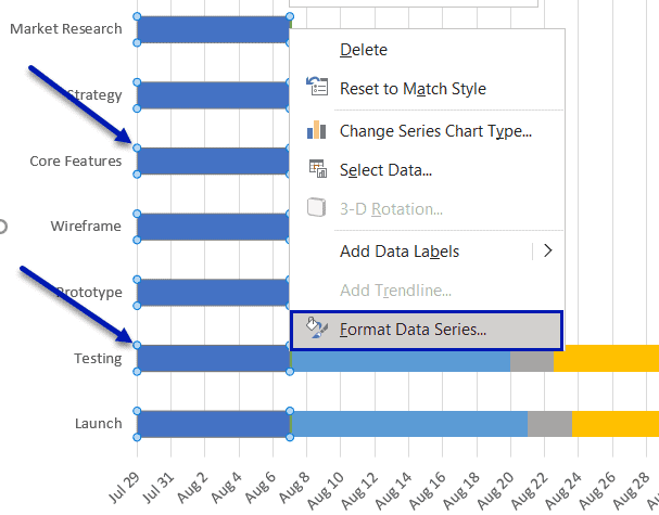 Click Format Data Series