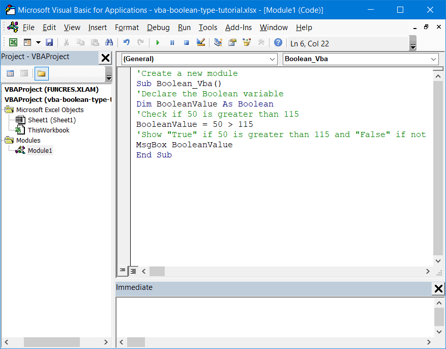 How to use Boolean variables in VBA