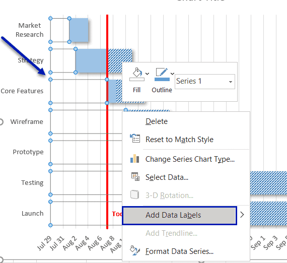 Pick Add Data Labels from the menu