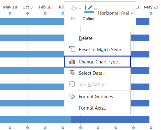 Select Change Chart Type