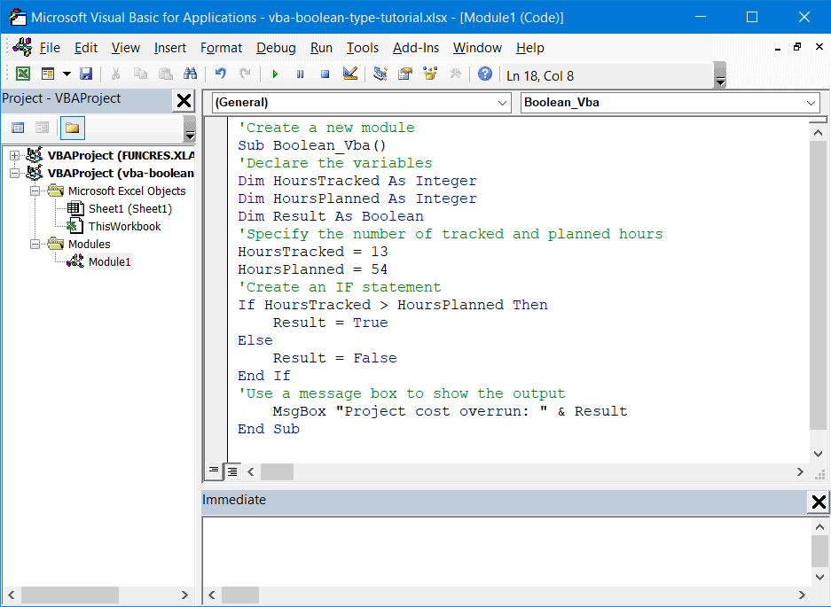 Using Boolean variables with IF statements