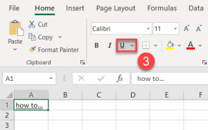 How to☝️ Underline in Excel - Spreadsheet Daddy