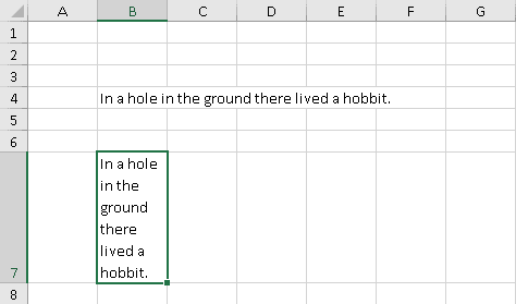 How to wrap text in Excel