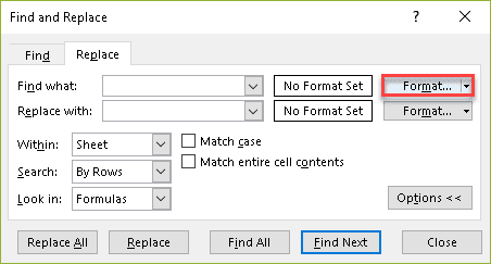 Select "Format"