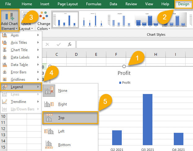 How to Add a Legend to Column Chart in Excel