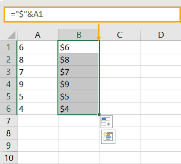 add units using a formula