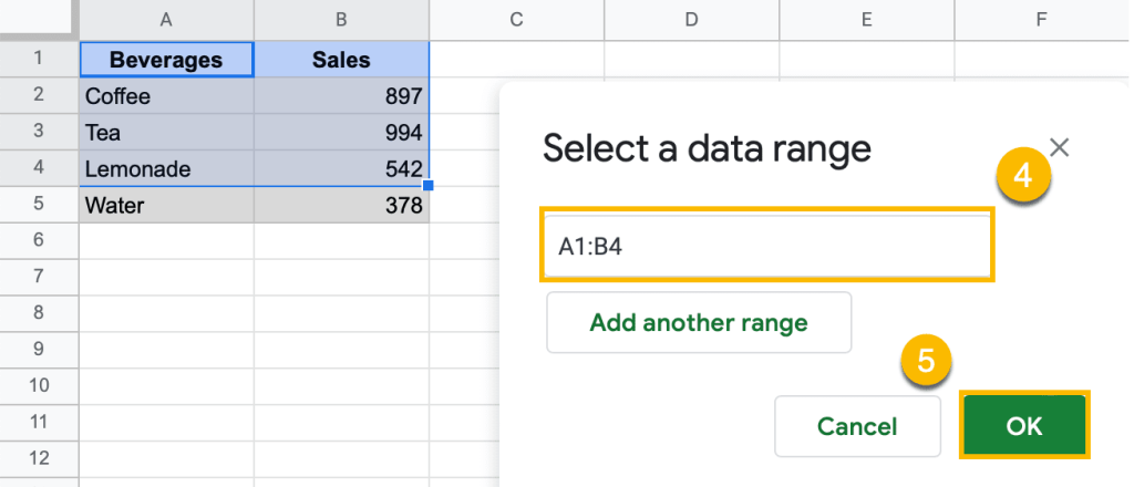 change a data range