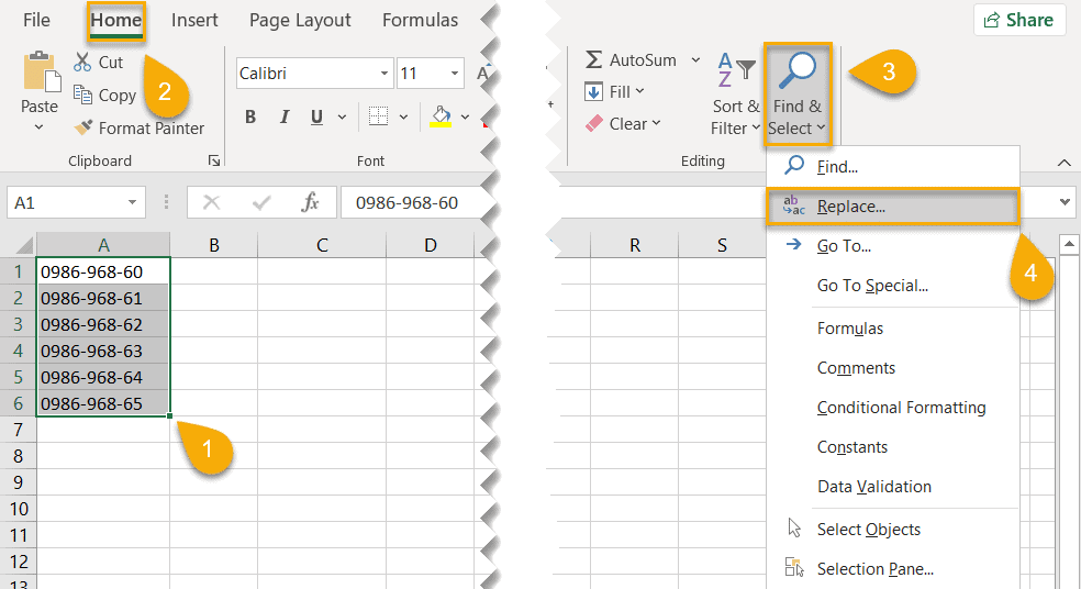 How To☝️ Remove Dashes In Excel Spreadsheet Daddy 4357