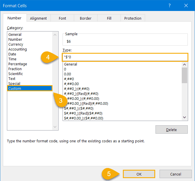 format cells type box