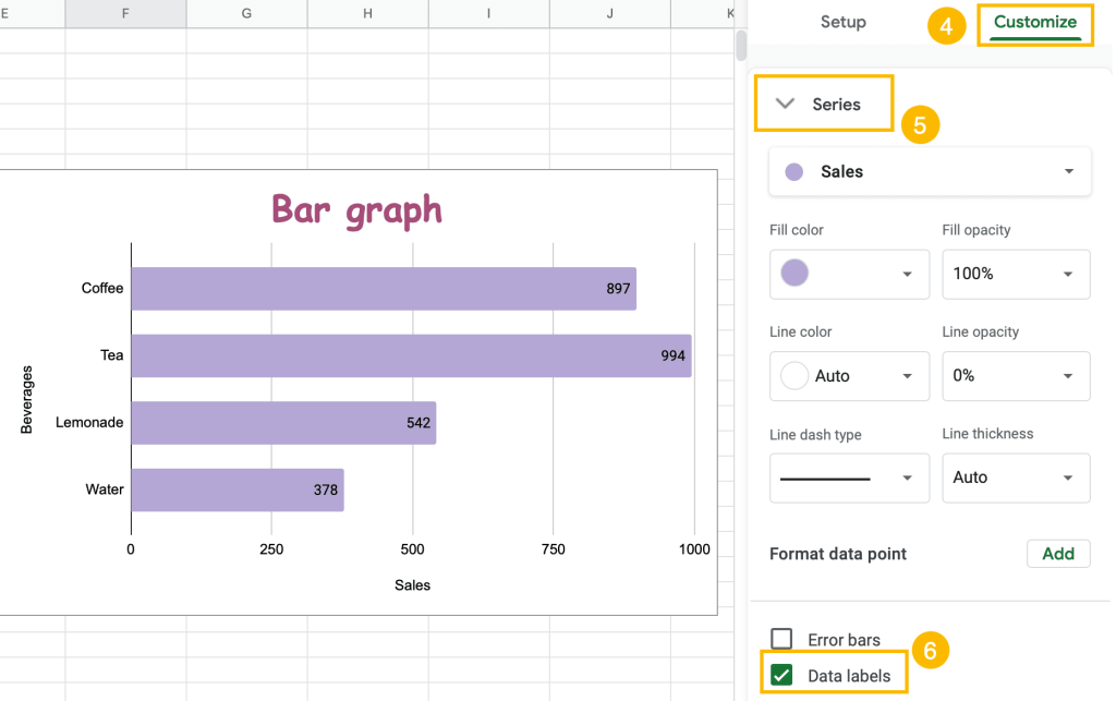 how to change a data labels