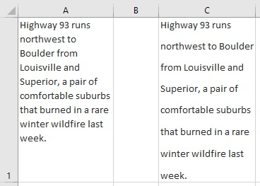 How to increase text spacing in a cell