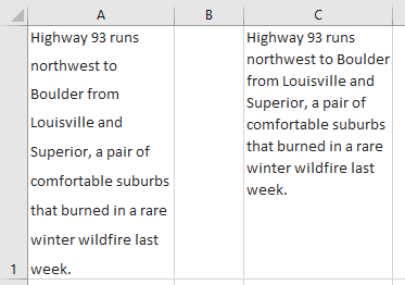 How to reduce text spacing in a cell