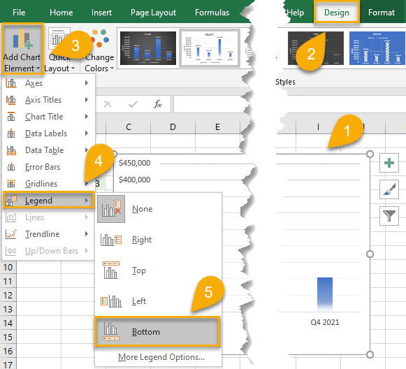 How to add a chart legend in Excel