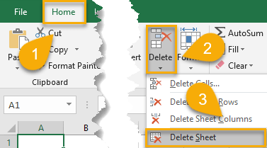 How to delete an Excel sheet