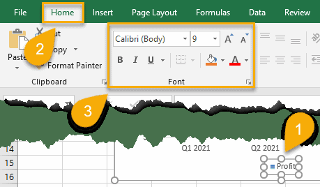 How to format a chart legend in Excel
