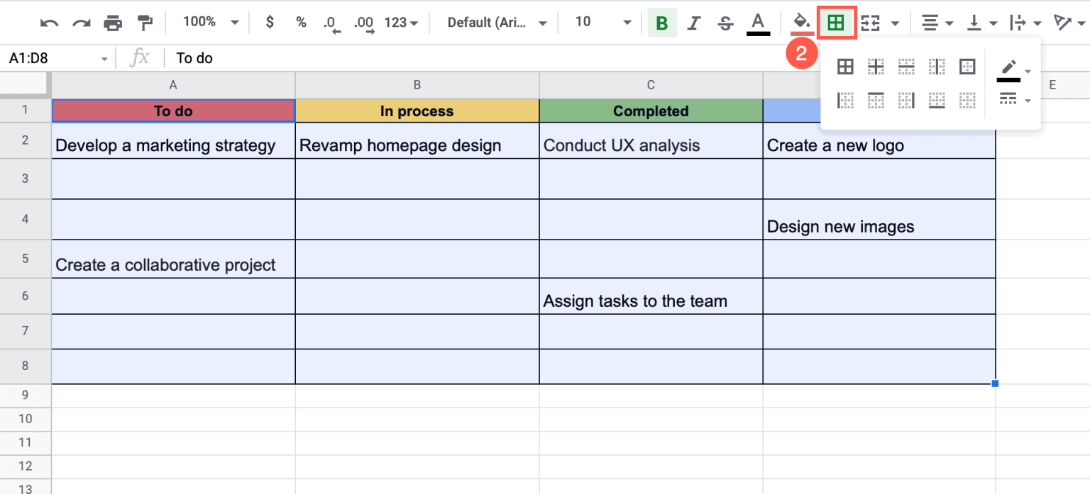 How to☝️ Create a Kanban Board in Google Sheets Spreadsheet Daddy