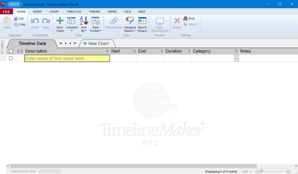 A screenshot of Timeline Maker Pro