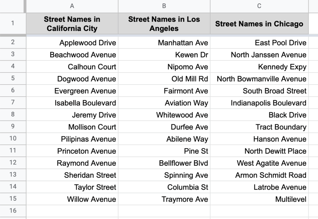 how to alphabetize multiple columns