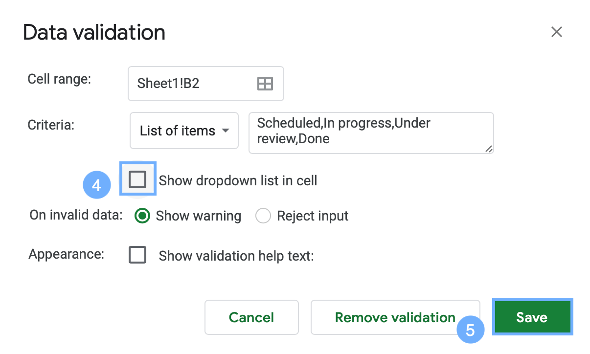 How To☝️ Create, Customize, or Remove a Dropdown List In Google Sheets