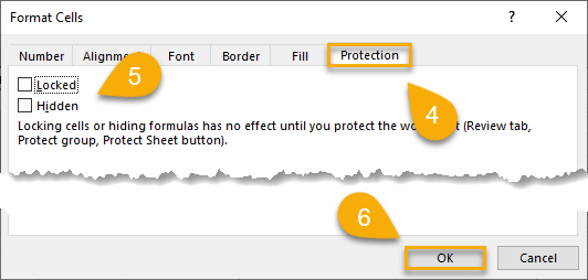 Locking specific cells