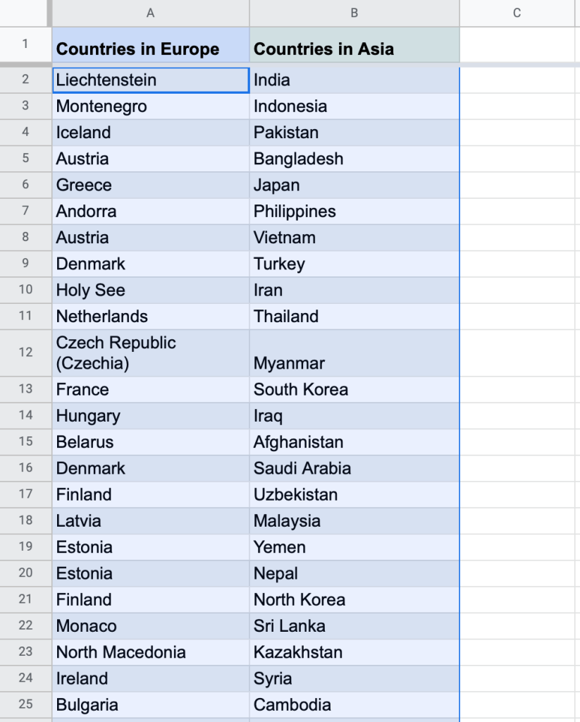 how to sort multiple columns