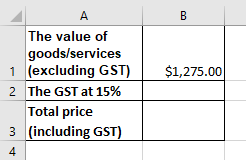 The value of goods or services