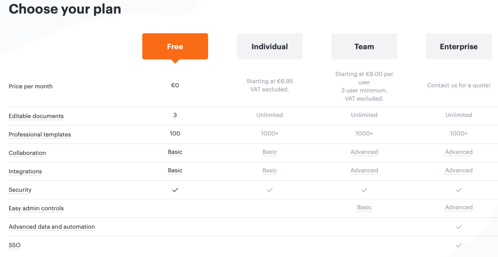 lucidchart pricing