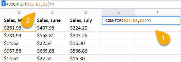 COUNTIF formula