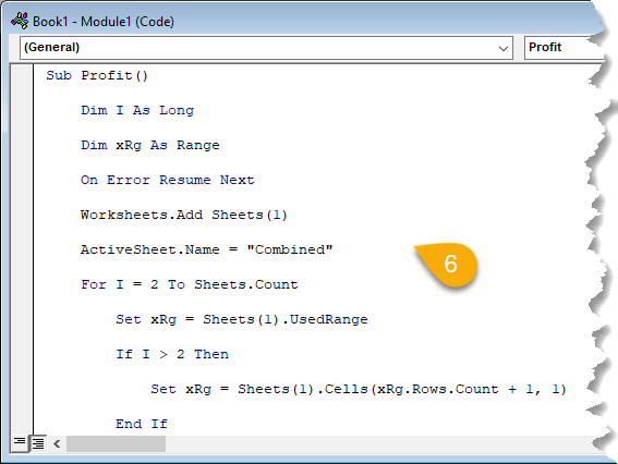 Code in the Module