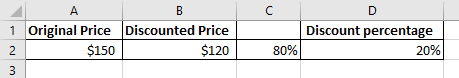 how to discount 5 percent in excel