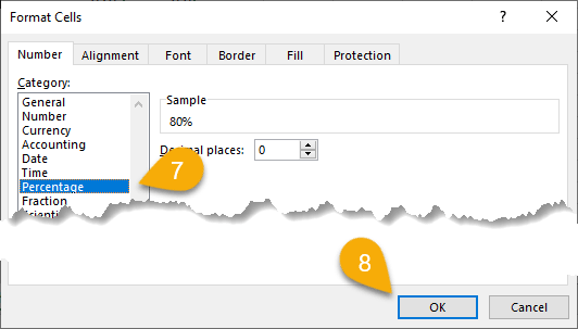 Format Cells menu