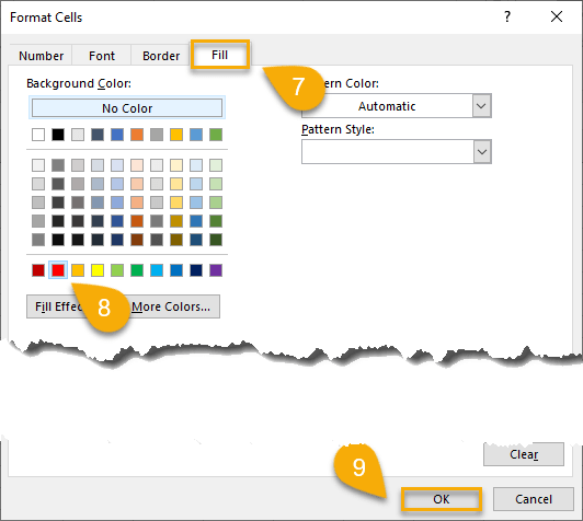 Format cells