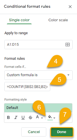 Formatting style