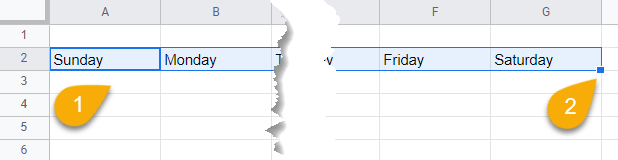 How to Add Days of the Week in Google Sheets