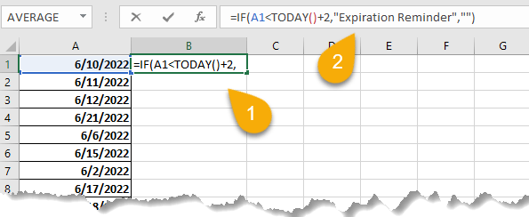 How to Add a Reminder in Excel with a Formula