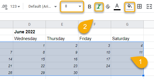 How to Customize a Google Sheets Calendar
