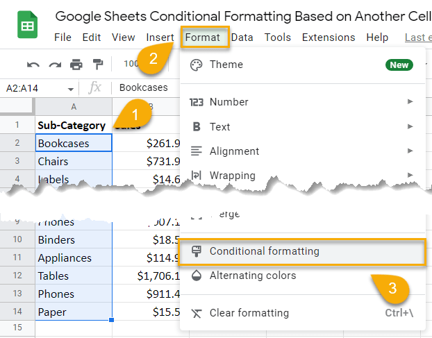 How to highlight cells with conditional formatting