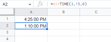 How to Subtract Time in Google Sheets