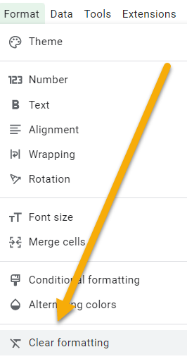 How to remove conditional formatting