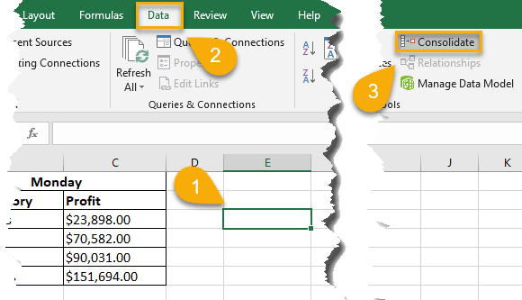 Pulling Data Using the Consolidate Function