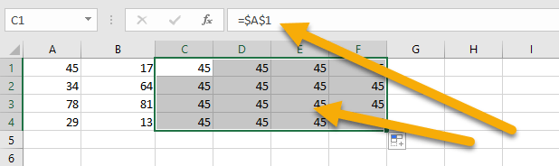 Reference of Columns and Rows