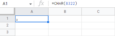 Subscript symbol